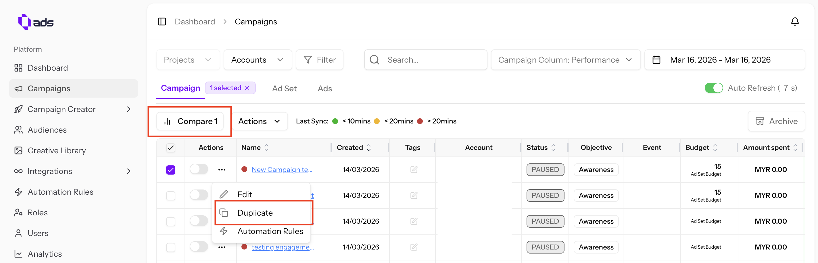 Compare and Duplicate
