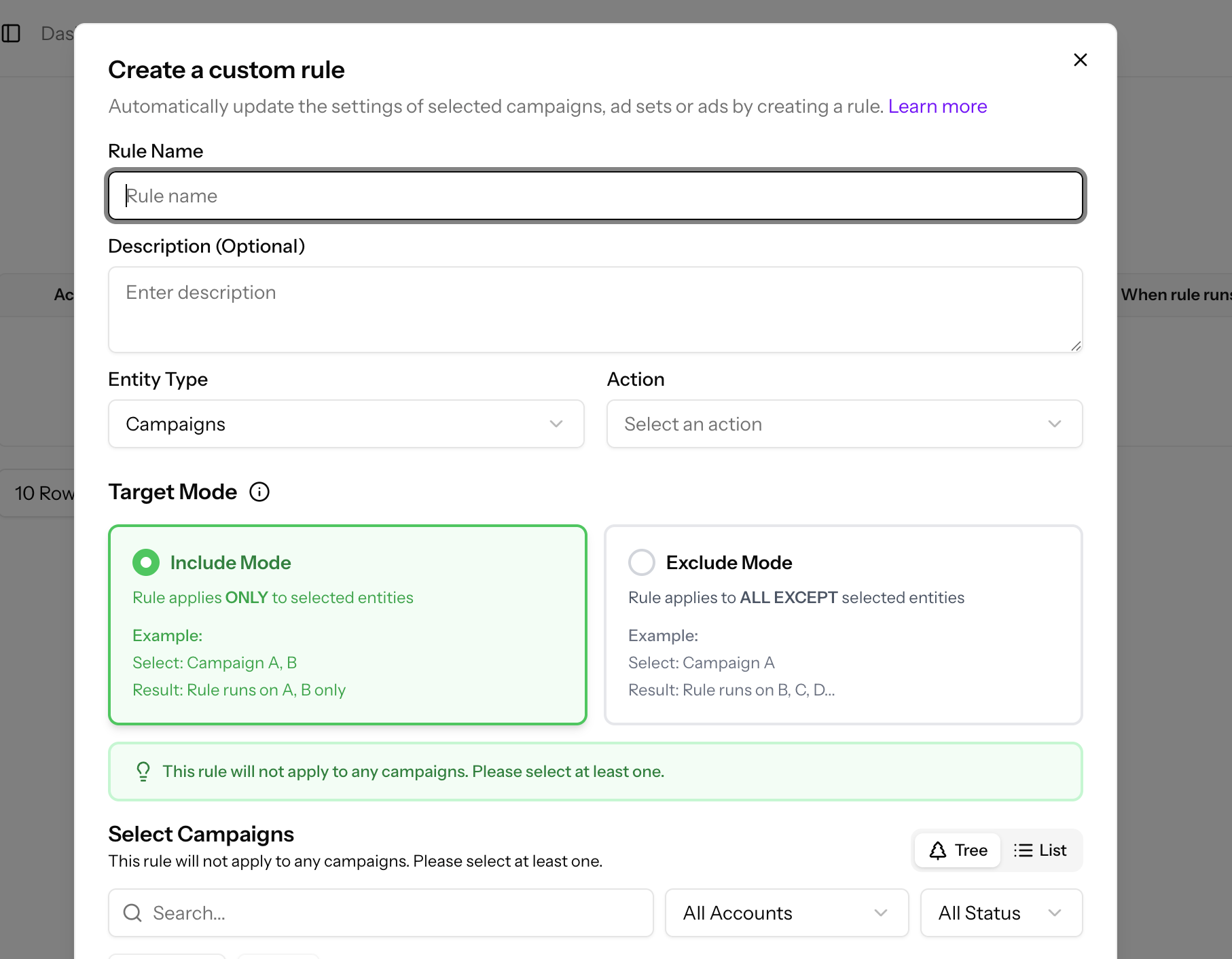 Automation Rules Setup