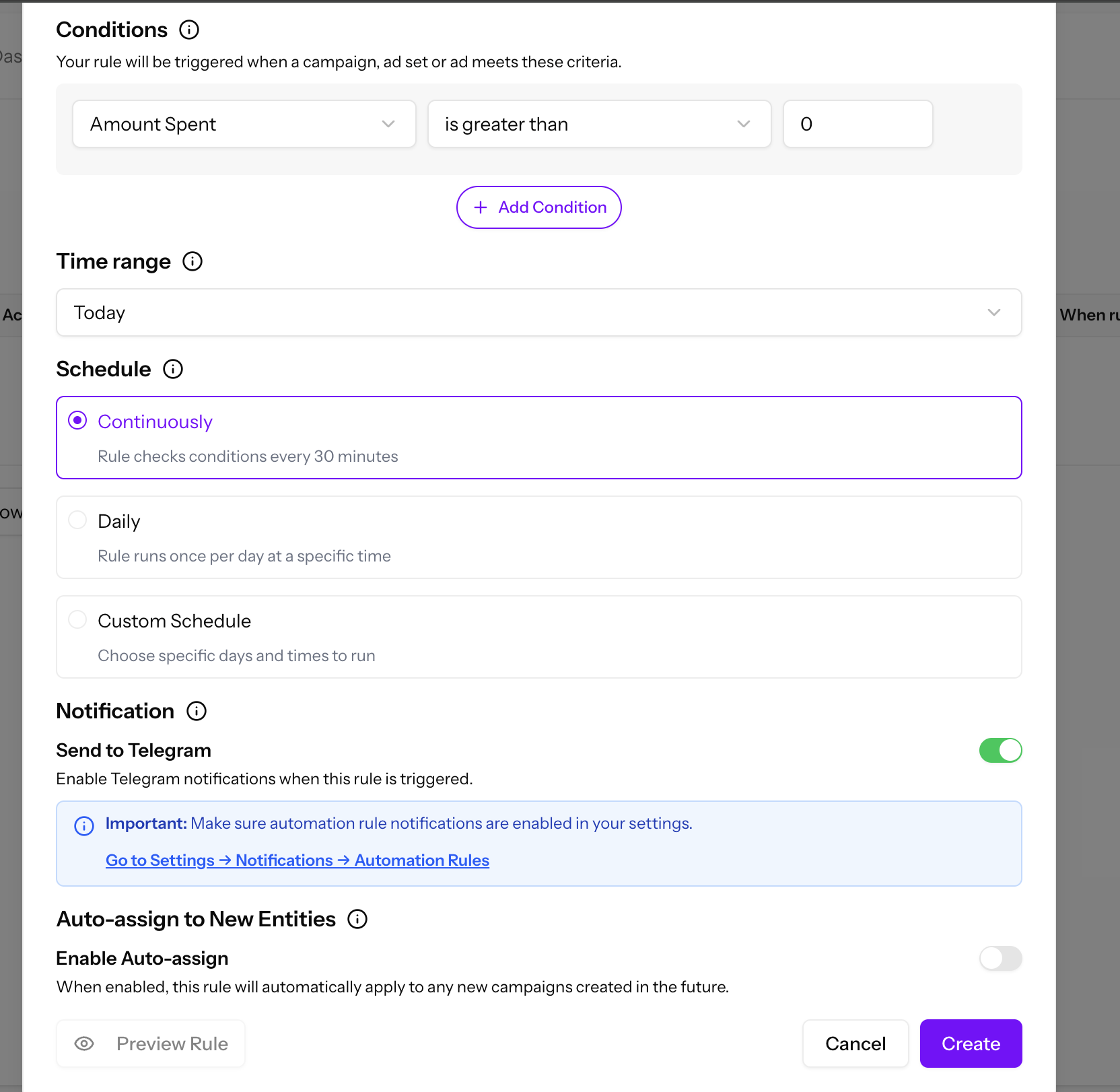 Automation Rules Example